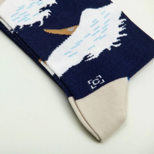 Socken Kunstwerke - Hokusai "Die große Welle vor Kanagawa"